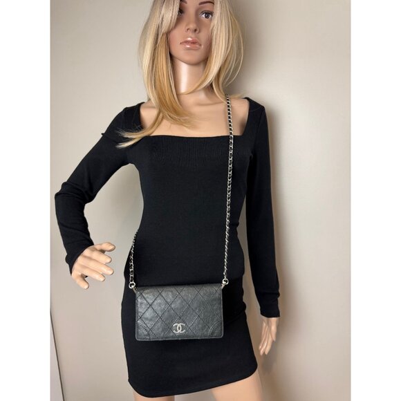 Chanel Vintage Wild Stitch Black Caviar Wallet - Picture 14 of 16